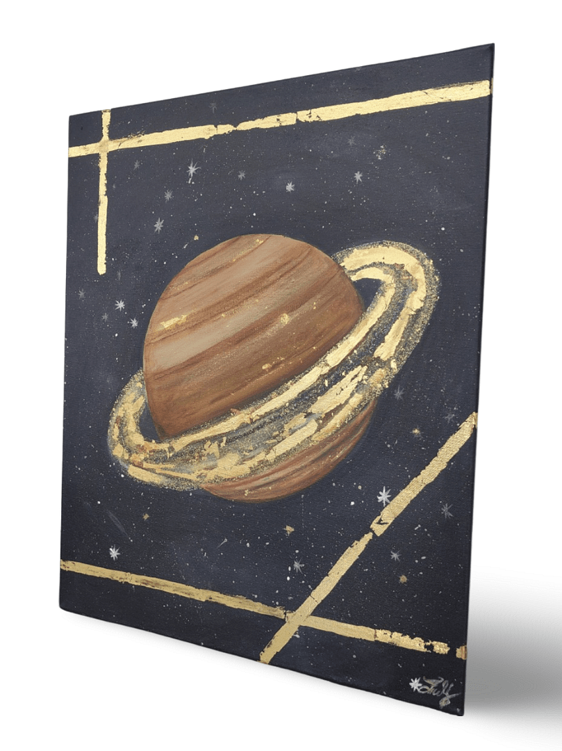 Saturn - ръчно рисувана картина от Артист